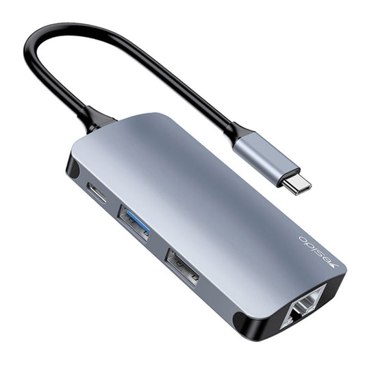 USB-C Hub Yesido HB15, 6in1, Grau