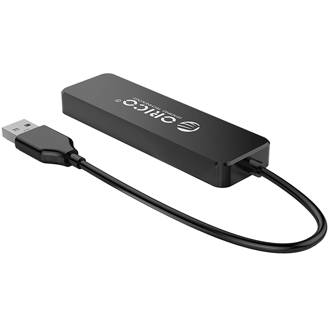 USB-Hub Orico FL01, 4 x USB-A, Schwarz
