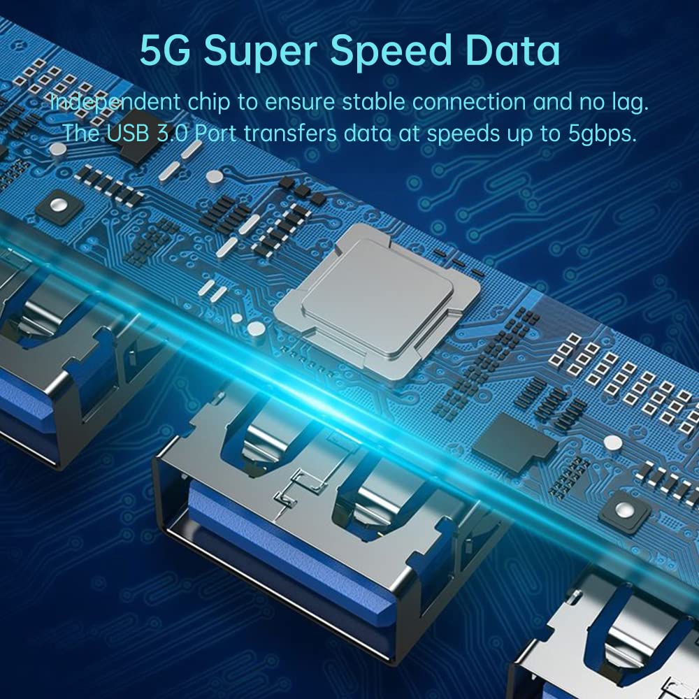 USB / USB-C Hub Techsuit H8 DataBridge, 4in1, Grau