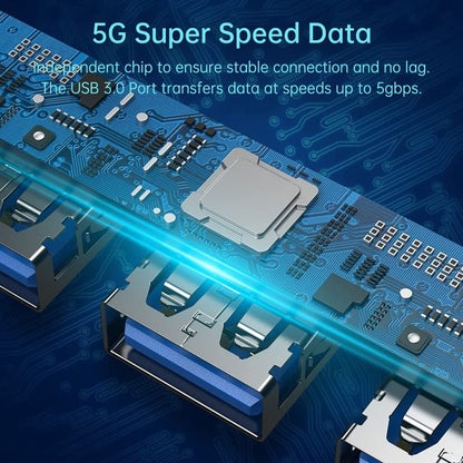 USB / USB-C Hub Techsuit H8 DataBridge, 4in1, Grau