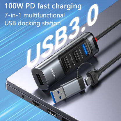 USB / USB-C Hub Yesido HB20, 5in1, Grau