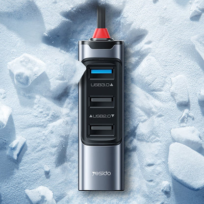 USB / USB-C Hub Yesido HB20, 5in1, Grau