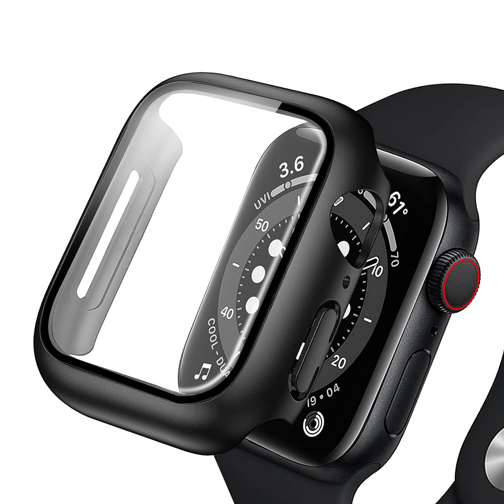 Anank Screen Guard Hülle für Apple Watch Series 7 41mm, Schwarz