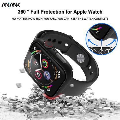 Anank Screen Guard Hülle für Apple Watch Series 7 41mm, Schwarz