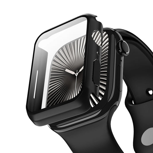 Anank Screen Guard Hülle für Apple Watch Series 7 45mm, Schwarz