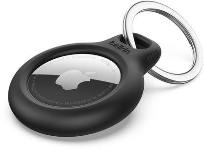 Belkin Key Ring Hülle für Apple AirTag, Schwarz F8W973btBLK
