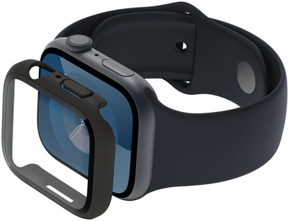 Belkin ScreenForce TemperedCurve Hülle für Apple Watch 40mm / 41mm Serie, Schwarz OVG003zzBK-REV