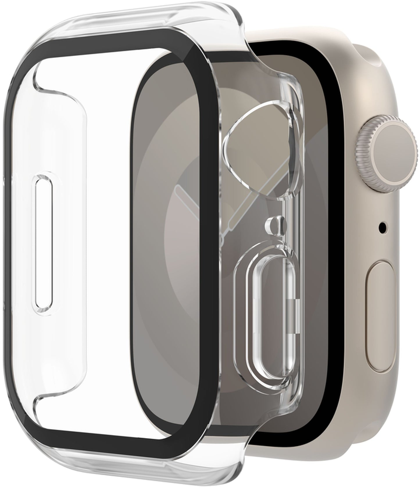 Belkin ScreenForce TemperedCurve Case for Apple Watch 44mm / 45mm Series, Transparent OVG004zzCL-REV
