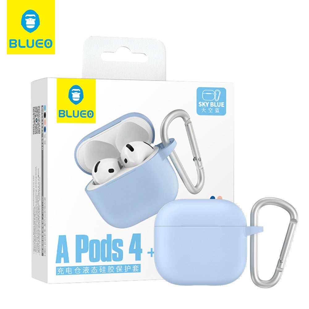 Blueo Liquid Hülle für Apple AirPods 4, Blau