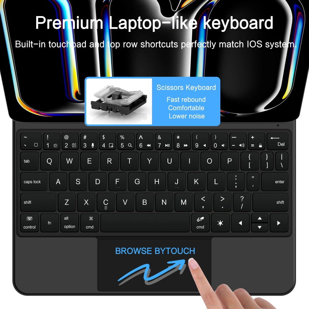 Tastaturhülle für Apple iPad Pro 11 (2025) / (2024), Tech-Protect, SmartCase Magnetic, Schwarz