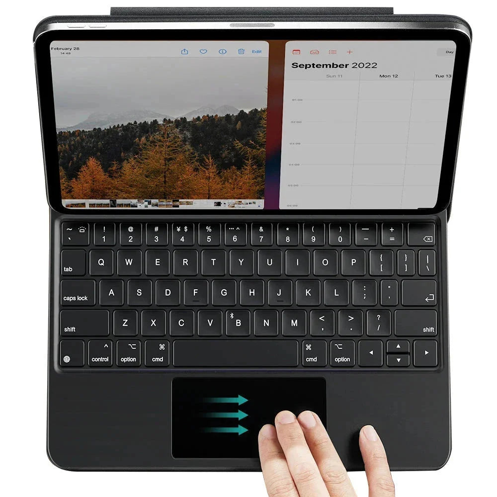Tastaturhülle für Apple iPad (2025) / (2022), ESR, Rebound New, Schwarz