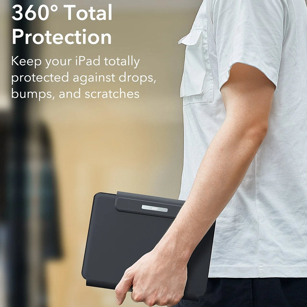 Tastaturhülle für Apple iPad (2025) / (2022), ESR, Rebound, Grau