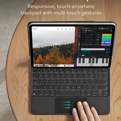 Tastaturhülle für Apple iPad (2025) / (2022), ESR, Rebound, Grau