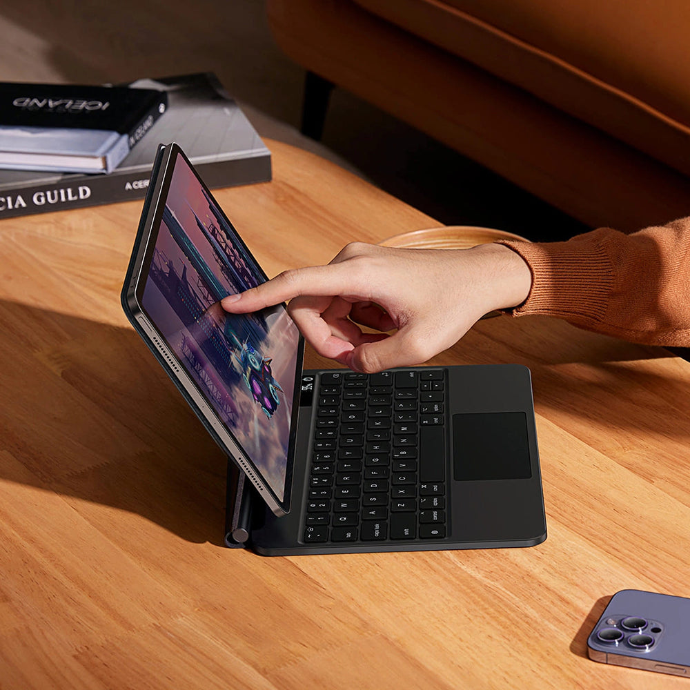 Tastaturhülle für Apple iPad Pro 12.9 (2022) / Pro 12.9 (2021) / Pro 12.9 (2020) / Pro 12.9 (2018), Baseus, Brilliance, Grau