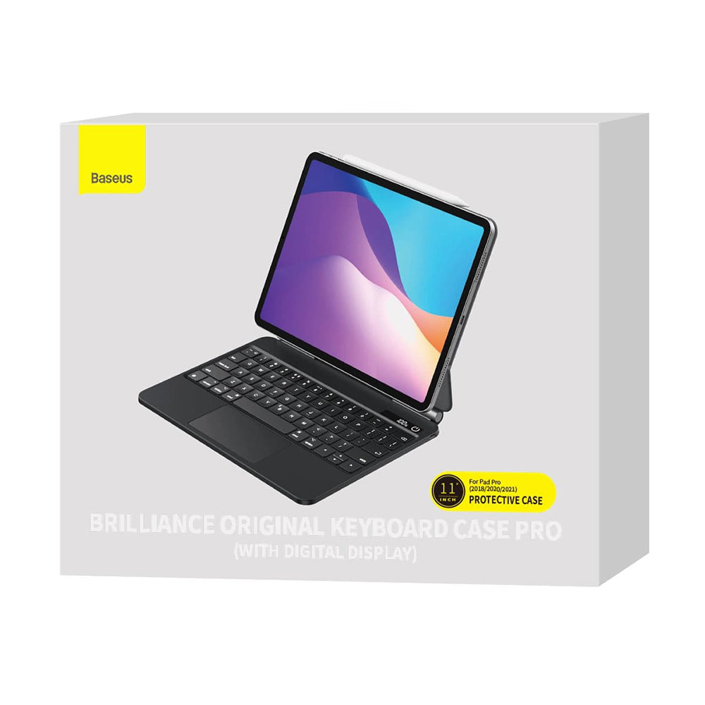 Tastaturhülle für Apple iPad Pro 12.9 (2022) / Pro 12.9 (2021) / Pro 12.9 (2020) / Pro 12.9 (2018), Baseus, Brilliance, Grau