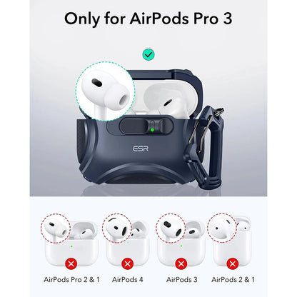 ESR Cyber FlickLock Hülle für Apple AirPods Pro 3, Blau