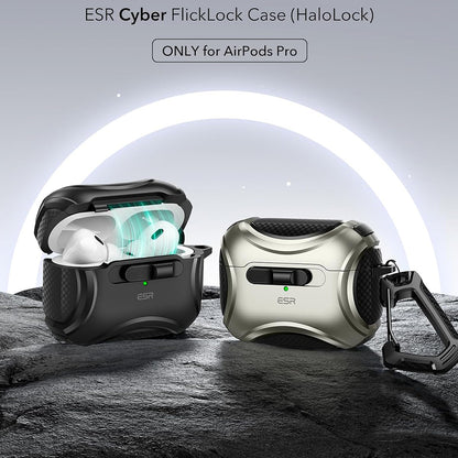 ESR Cyber Hülle für Apple AirPods Pro Serie, Schwarz