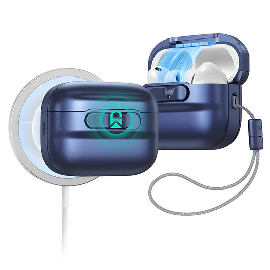 ESR Pulse Magnetic FlickLock Hülle für Apple AirPods Pro 3, Marineblau