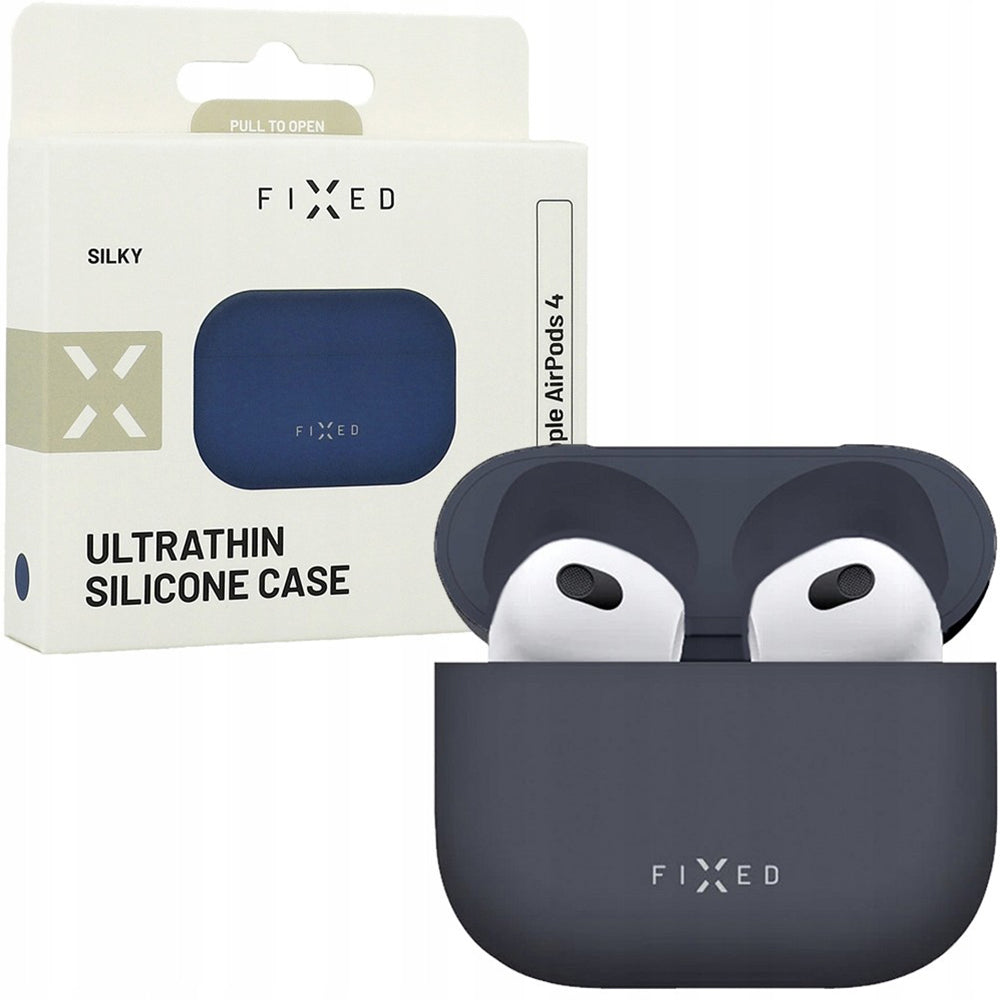 Fixed Silky Hülle für Apple AirPods 4, Blau