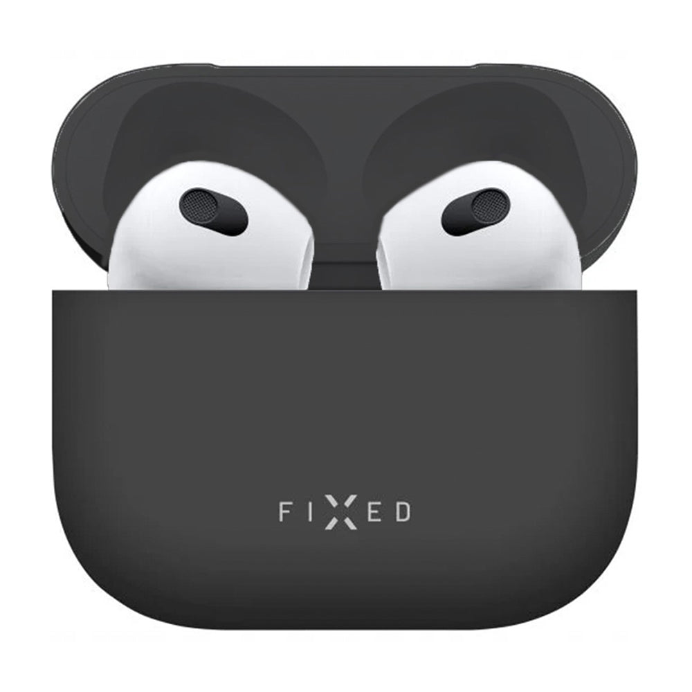 Fixed Silky Hülle für Apple AirPods 4, Schwarz