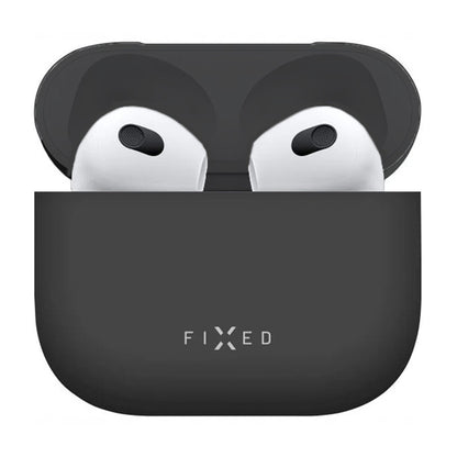 Fixed Silky Hülle für Apple AirPods 4, Schwarz