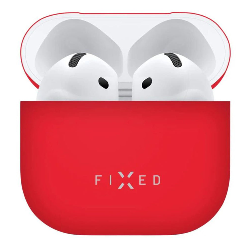 Fixed Silky Hülle für Apple AirPods 4, Rot