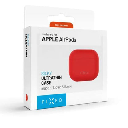 Fixed Silky Hülle für Apple AirPods 4, Rot