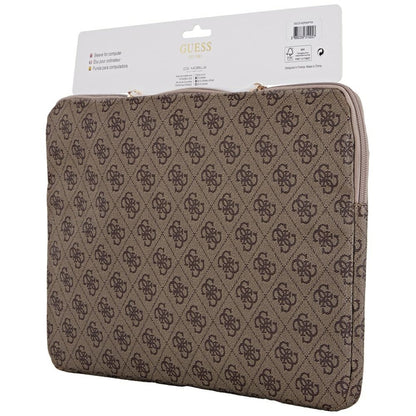 Guess 4G Triangle Logo Hülle für 14 Zoll Laptop, Braun