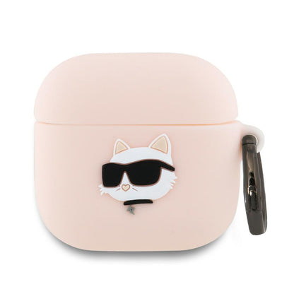 Karl Lagerfeld 3D Choupette's Head Hülle für Apple AirPods 4, Rosa