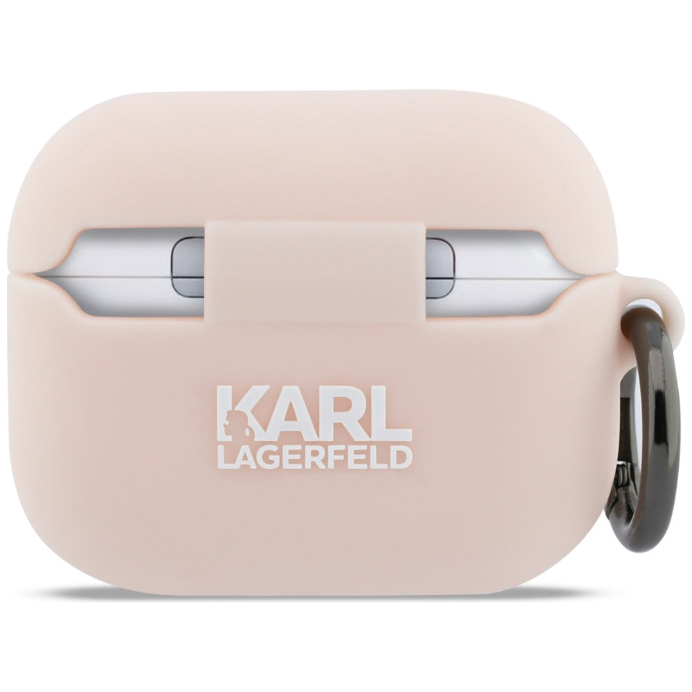 Karl Lagerfeld Silikonhülle Choupette's Head 3D für Apple AirPods Pro 3, Rosa