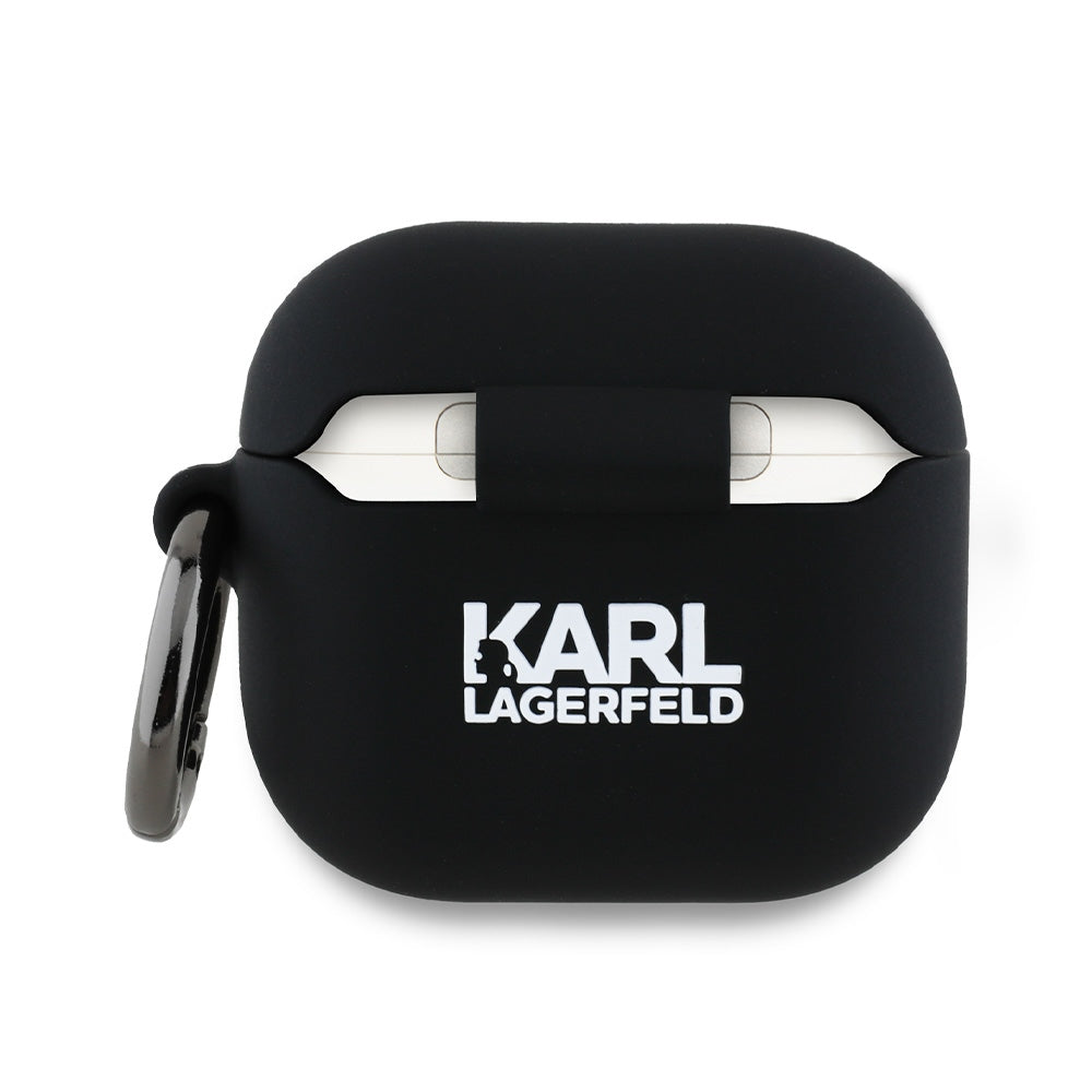 Karl Lagerfeld 3D Karl & Choupette's Heads Hülle für Apple AirPods 4, Schwarz