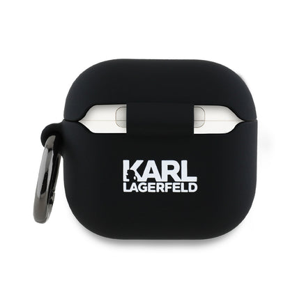 Karl Lagerfeld 3D Karl & Choupette's Heads Hülle für Apple AirPods 4, Schwarz