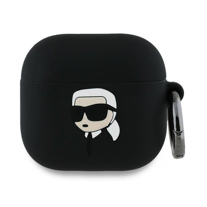 Karl Lagerfeld 3D Karl's Head Hülle für Apple AirPods 4, Schwarz