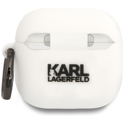 Karl Lagerfeld 3D NFT Karl's Head Hülle für Apple AirPods 4, Weiß