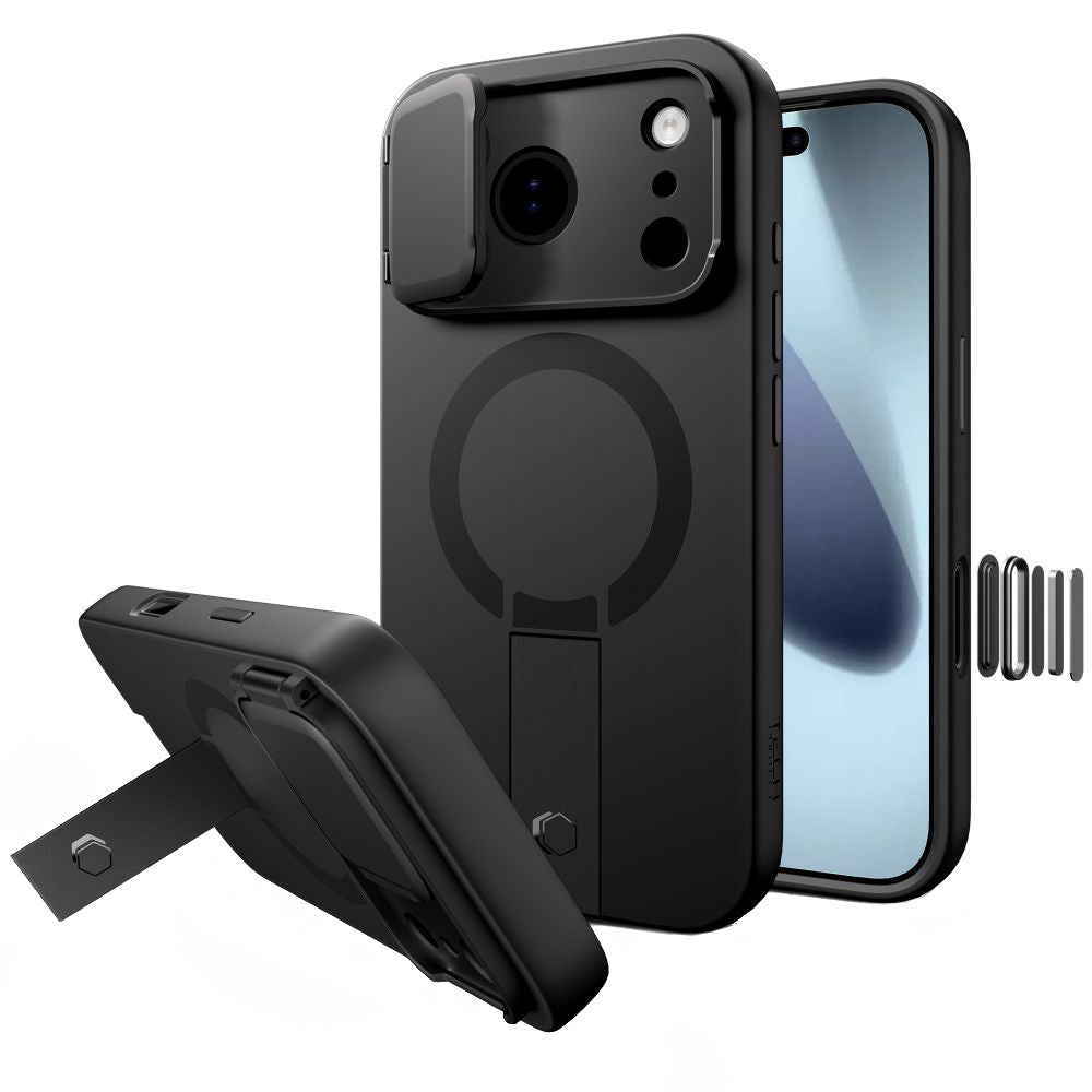 MagSafe Hülle für Apple iPhone 17 Pro Max, Tech-Protect, Kevlar Aura, Schwarz