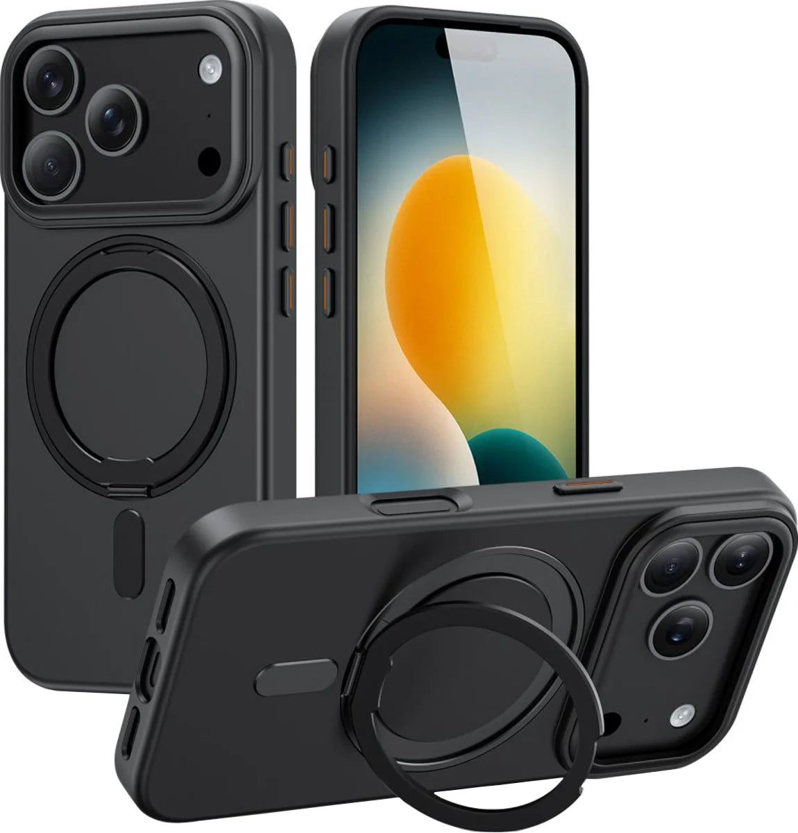 MagSafe Hülle für Apple iPhone 17 Pro, Tech-Protect, MagRing, Schwarz