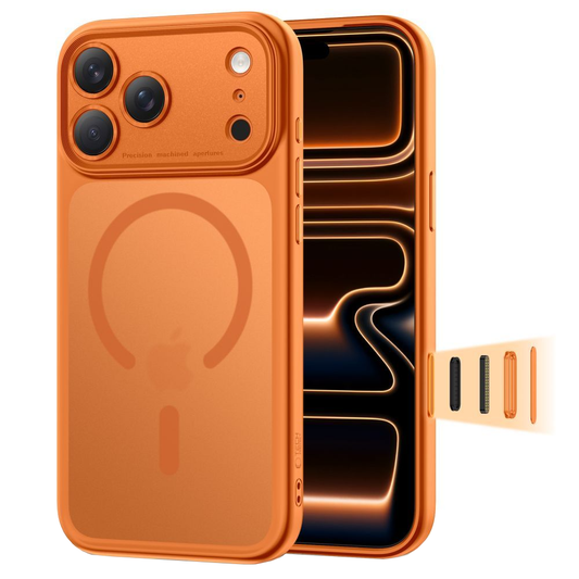 MagSafe Hülle für Apple iPhone 17 Pro Max, Tech-Protect, MagPeak, Mattes Orange
