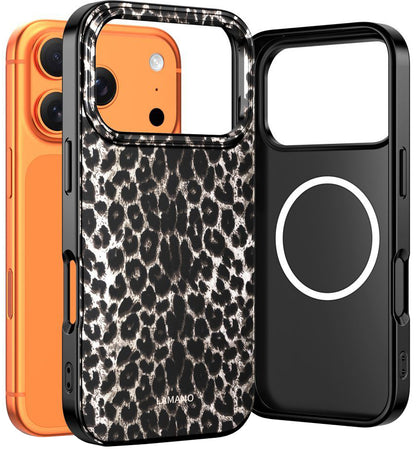 MagSafe Hülle für Apple iPhone 17 Pro, Tech-Protect, Lamano Leopard, Schwarz