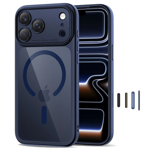 MagSafe Hülle für Apple iPhone 17 Pro Max, Tech-Protect, MagPeak, Marineblau