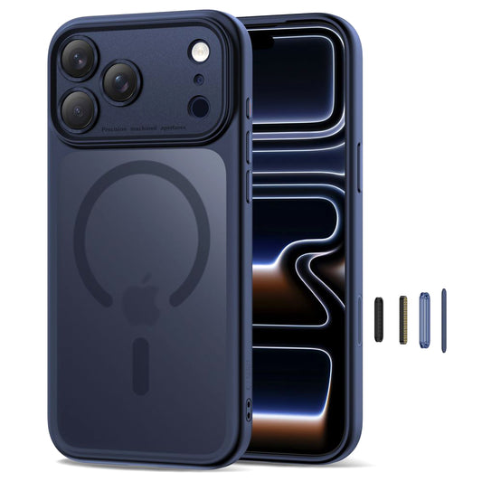 MagSafe Hülle für Apple iPhone 17 Pro Max, Tech-Protect, MagPeak, Mattes Marineblau