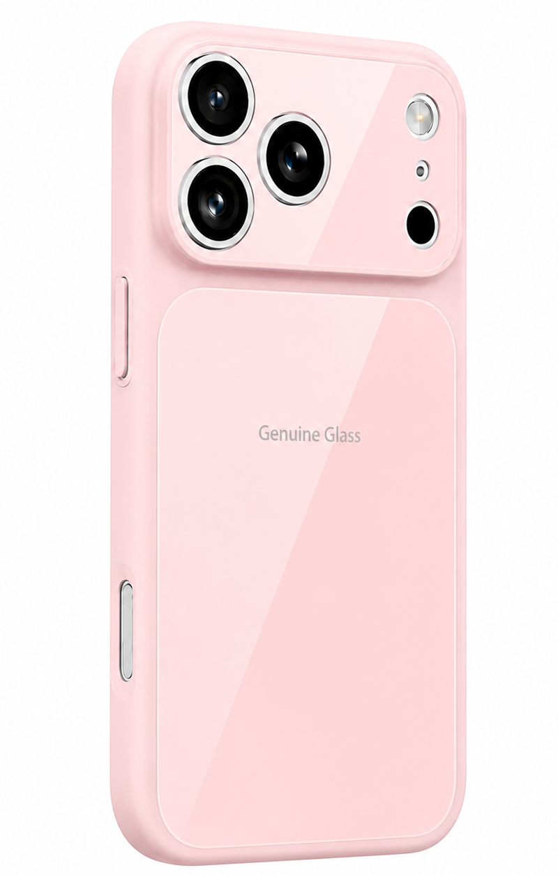 MagSafe-Hülle für Apple iPhone 14 / 13, OEM, Echtglas, Rosa