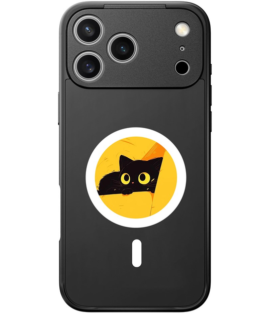 MagSafe-Hülle für Apple iPhone 17 Pro Max, OEM, Rundbildschirm Smart E-Ink, Schwarz