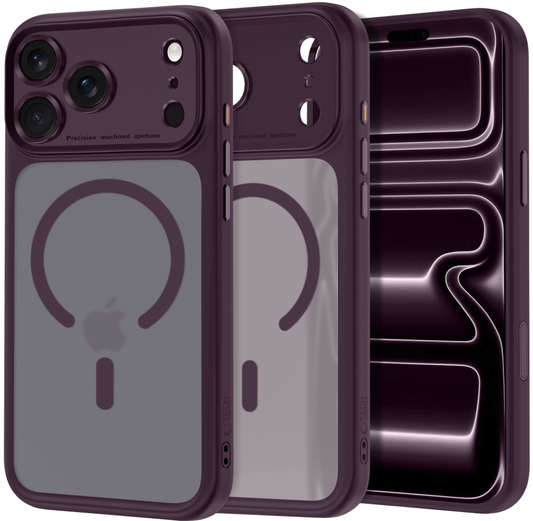 MagSafe Case for Apple iPhone 18 Pro / 17 Pro, Tech-Protect, MagPeak CC, Matte Burgundy