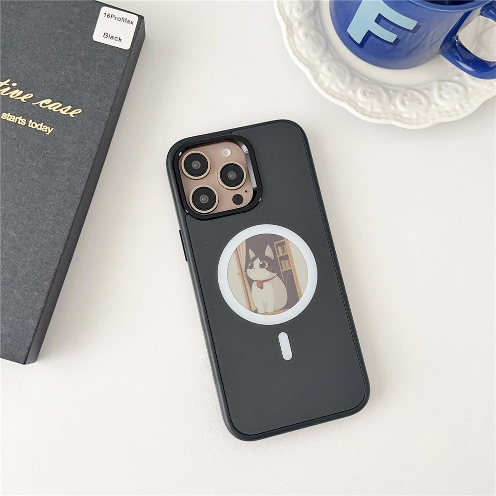 MagSafe-Hülle für Apple iPhone 16 Pro Max, OEM, Rundbildschirm Smart E-Ink, Schwarz