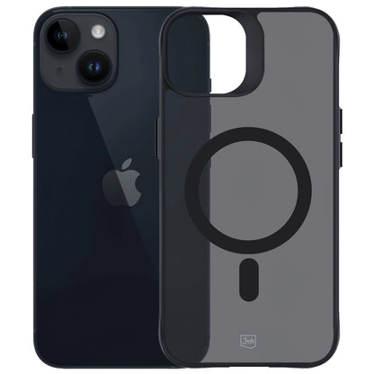 MagSafe-Hülle für Apple iPhone 15, 3MK, Smoke MagCase, Schwarz