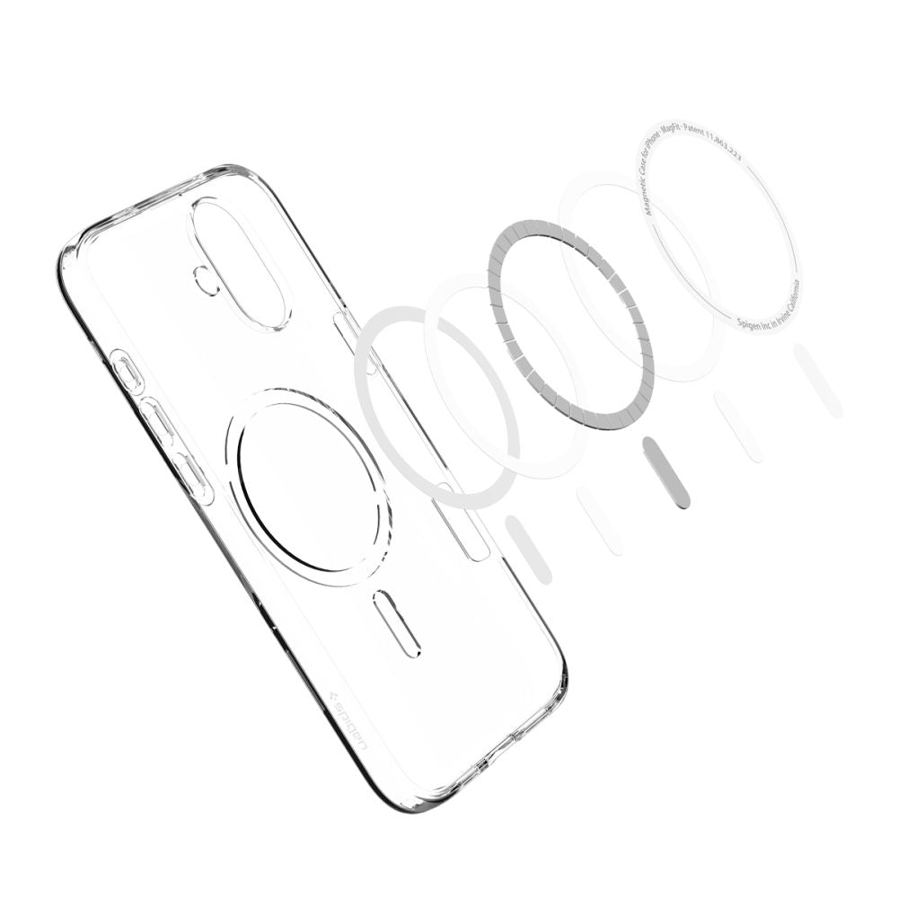 MagSafe-Hülle für Apple iPhone 16 Plus, Spigen, Liquid Crystal, Transparent ACS08388