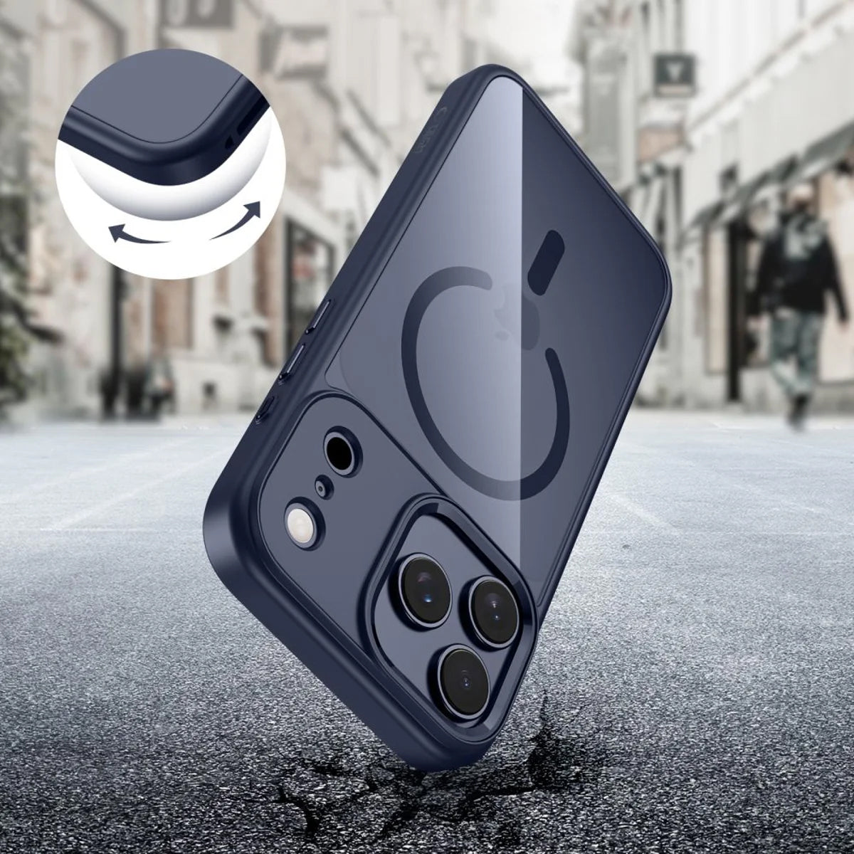 MagSafe Hülle für Apple iPhone 17 Pro, Tech-Protect, Magmat, Marineblau