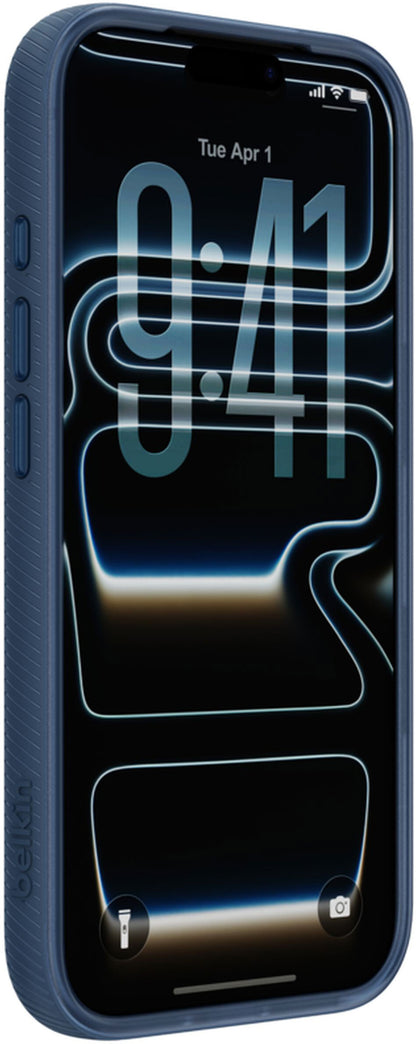 MagSafe Case for Apple iPhone 17 Pro, Belkin, SheerForce Grip, Navy MSA035hqNY