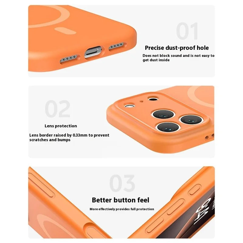 MagSafe-Hülle für Apple iPhone 17 Pro, OEM, Flüssigsilikon, Türkis