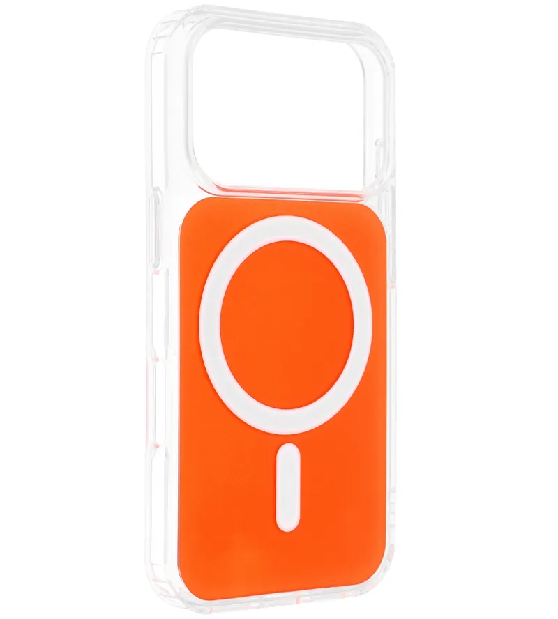 MagSafe-Hülle für Apple iPhone 17e / 16e, OEM, Clear Fusion Mag Cover, Orange